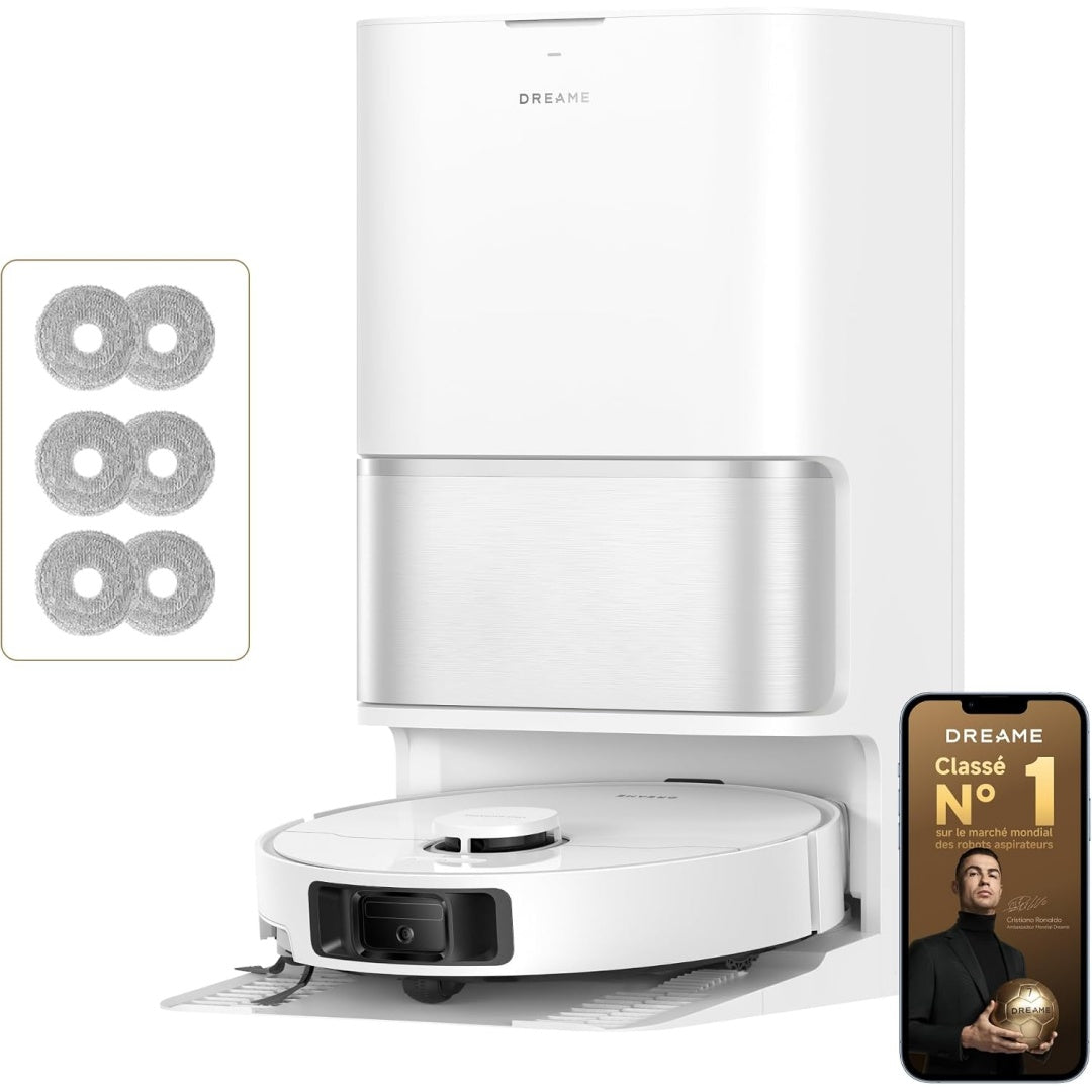 Ensemble robot et station de lavage offrant le vidage automatique