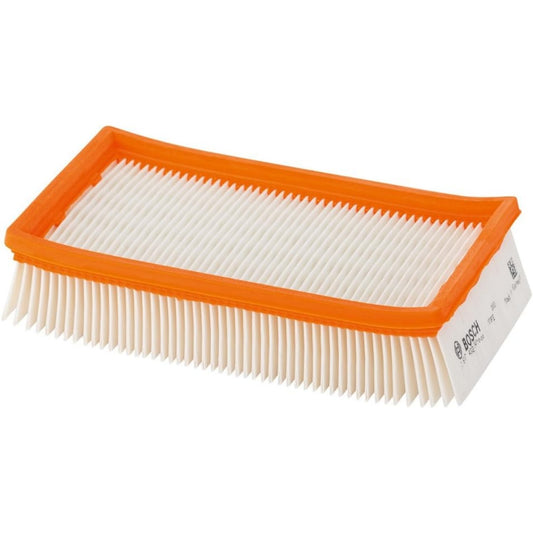 Filtre plisse, coloris blanc et orange, avec le remplacement du filtre
