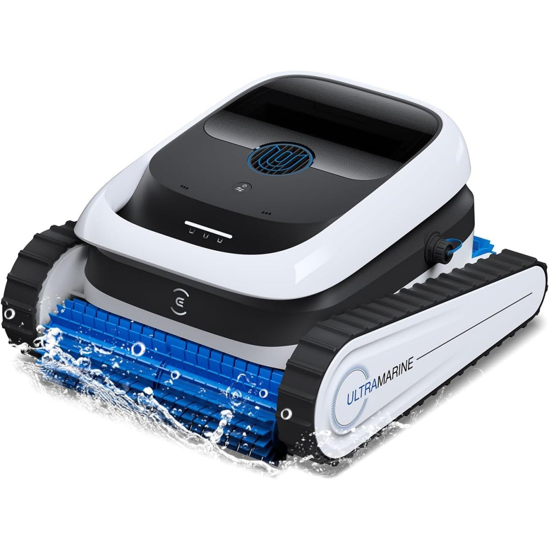 Nettoyeur de piscine avec une capacite annoncee de 200 mAh et autonomie annoncee de 180 min