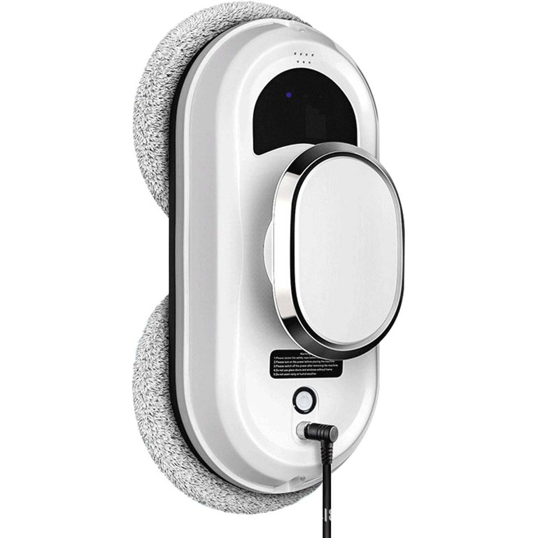Robot nettoyeur de fenetres avec une utilisation sans fil, coloris blanc et gris