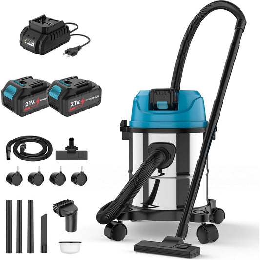 Aspirateur a cuve associant un corps en acier inoxydable et la collecte de l'eau et des poussieres