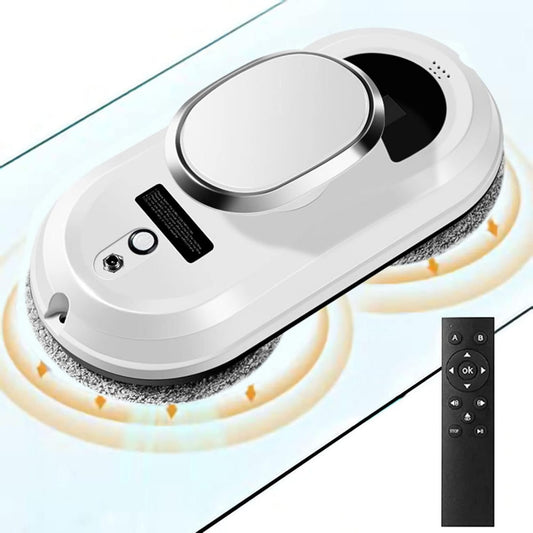 Robot pour surfaces vitrees associant des elements lavables et le nettoyage des surfaces vitrees