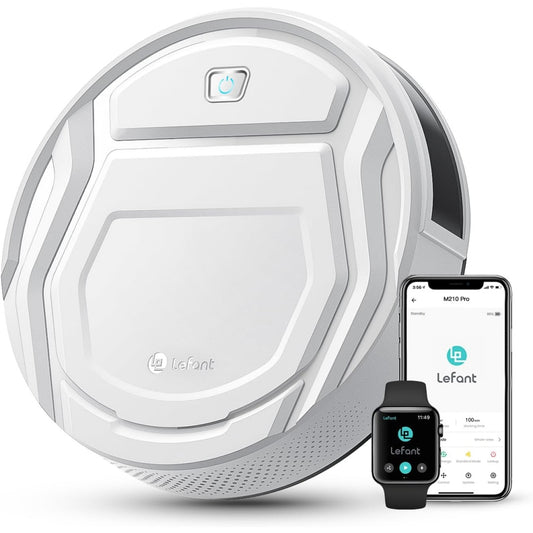 Robot de nettoyage des sols, coloris blanc, avec un format compact