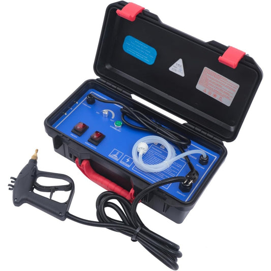 Appareil de nettoyage a la vapeur, coloris noir et bleu, avec le nettoyage a la vapeur