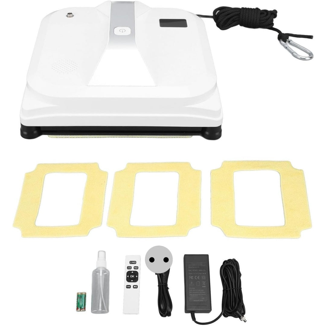 Robot lave vitres avec une commande a distance, coloris blanc et rouge